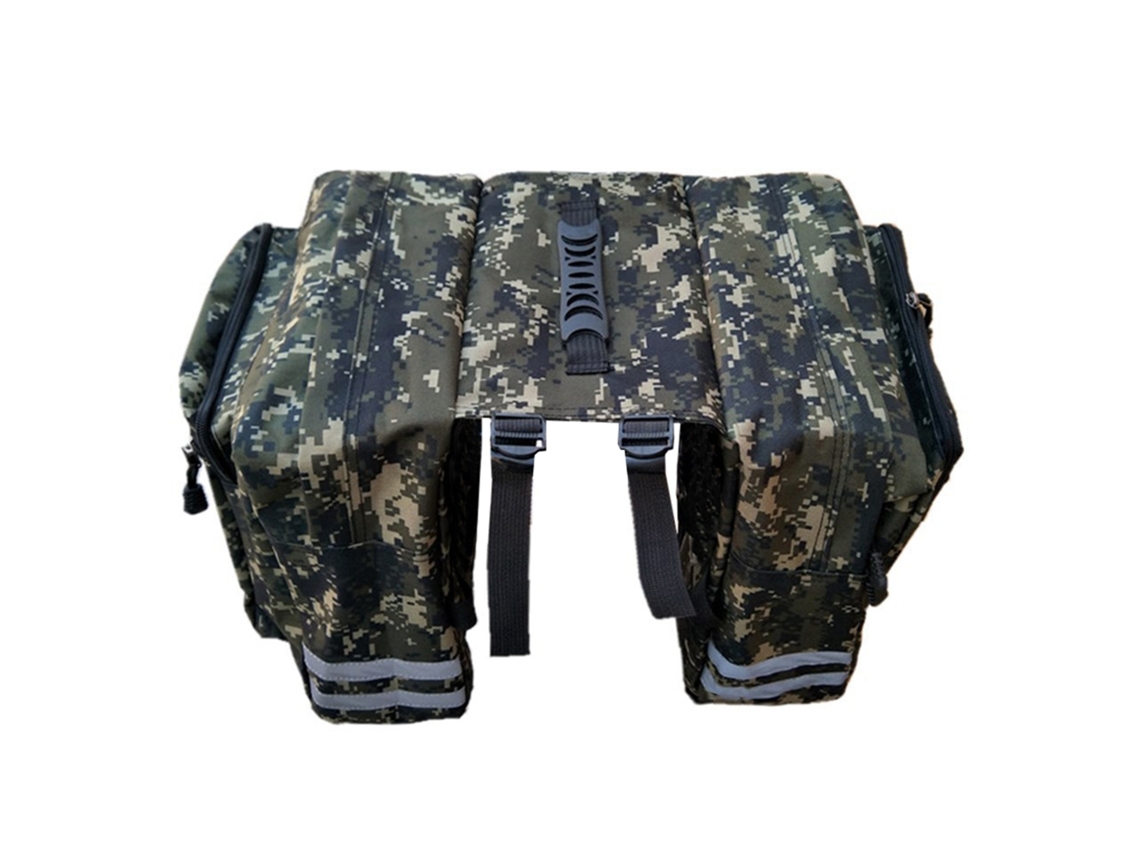 Bolsa traseira para bicicleta com rack duplo, pannier, para mercado, armazenamento, transporte S/MARCA