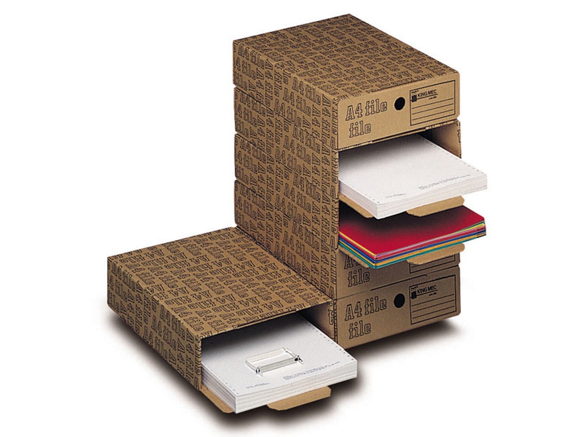 Organizador de arquivos KING MEC Cf6 A4 marrom