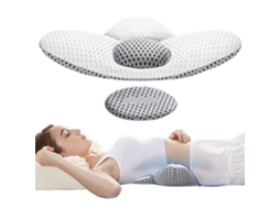 Lurelia Almofada Lombar Para Costas Ergonómico Ortopédico Branco