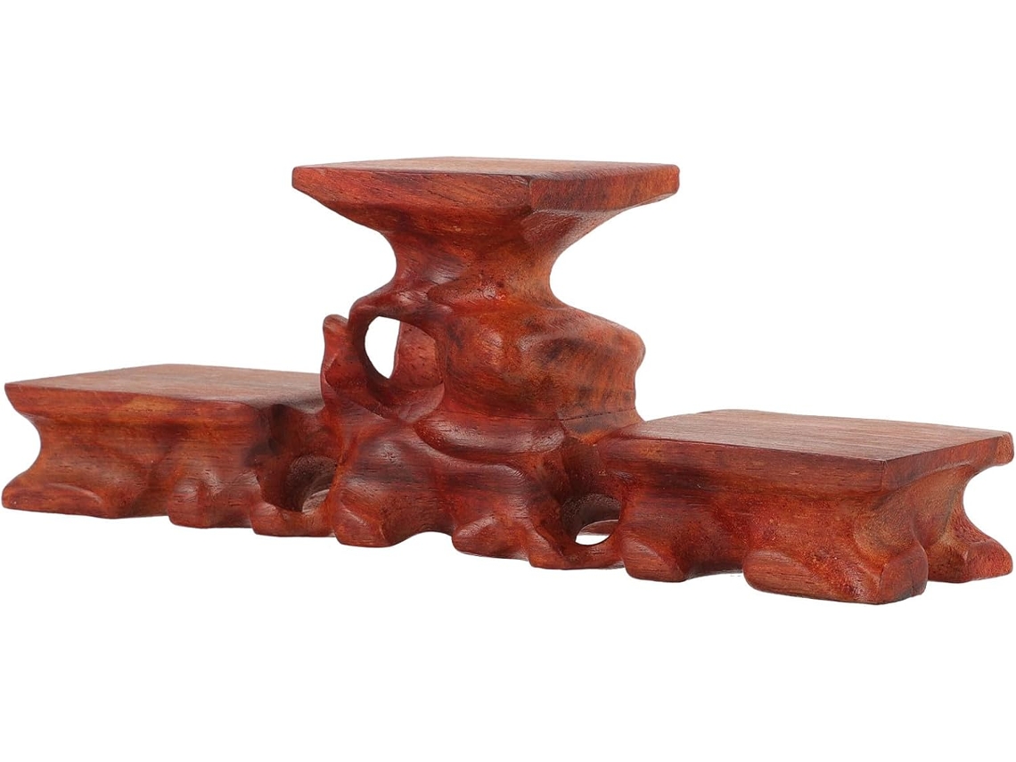 Suporte Madeira Maciça Entalhada Vasos Flores Estátuas Estável Tombamento Design Antigo Decoração Base Anti GOKOCO