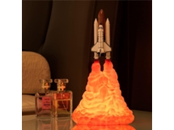 Luminária Em Formato De Foguete Impressa 3d, Recarregável Via Usb,