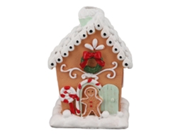 Casa de Biscoito de Gengibre de Natal em Resina para Decoração de Mesa com S/MARCA