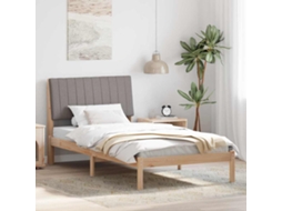 Vidaxl Estrutura Da Cama Com Cabeceira Castanho 100 X 200 Cm