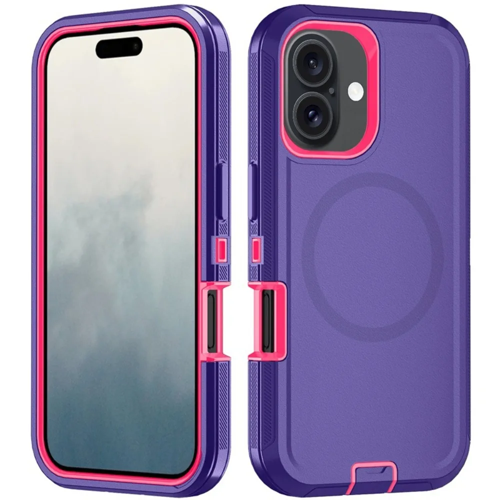 Capa Protetora Magsafe Com Ímã Forte (rosa, Iphone 17 Pro), À Prova De Choque.