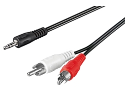Cabo Adaptador De Áudio Aux, Conector De 3,5 Mm Para Rca Estéreo
