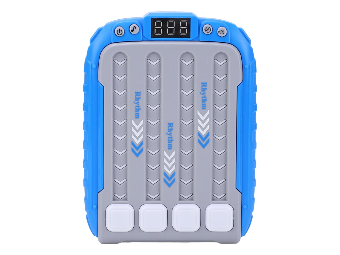 Mali máquina de Jogo de Ritmo para Crianças com Luz Música Puzzle Pop It Portátil Azul