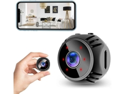 Mini câmera espiã Wi-Fi 1080p HD visão noturna detecção de movimento microfone preto Bestvite