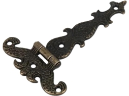 2 Dobradiças De 113x 69mm Em Bronze Antigo Preto Para Janelas, Armários, Portas De Guarda Roupas, Caixas De Madeira