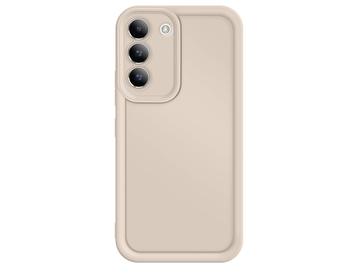 Avizar Capa Para Samsung S22 Silicone Toque Suave Cantos Reforçados Bege