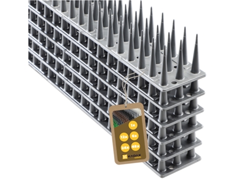 Espinhos para pássaros para pombos contra pássaros 51 cm Plástico denso e resistente 6 peças Kadax