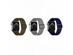 3 Pcs Bracelete Para Apple Watch 42/44/45/46/49mm Cuich