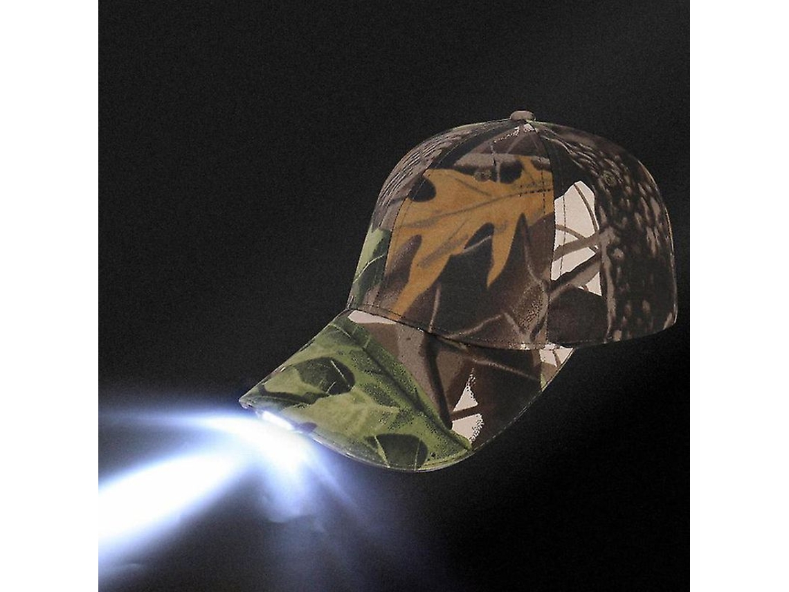 2026 gorra de Béisbol Unissex com Lanterna Led Brilhante para Pesca, Corrida, Ciclismo Camuflaje