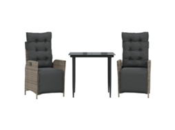 Garden Dining Set, Garden Dining Sets Vidaxl Cinzeto Rattan / Vime (80 Cm Table Length)