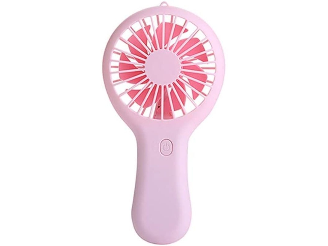 Ventilador Usb Portátil Recarregável, Silencioso, 3 Níveis, Rosa | S/MARCA