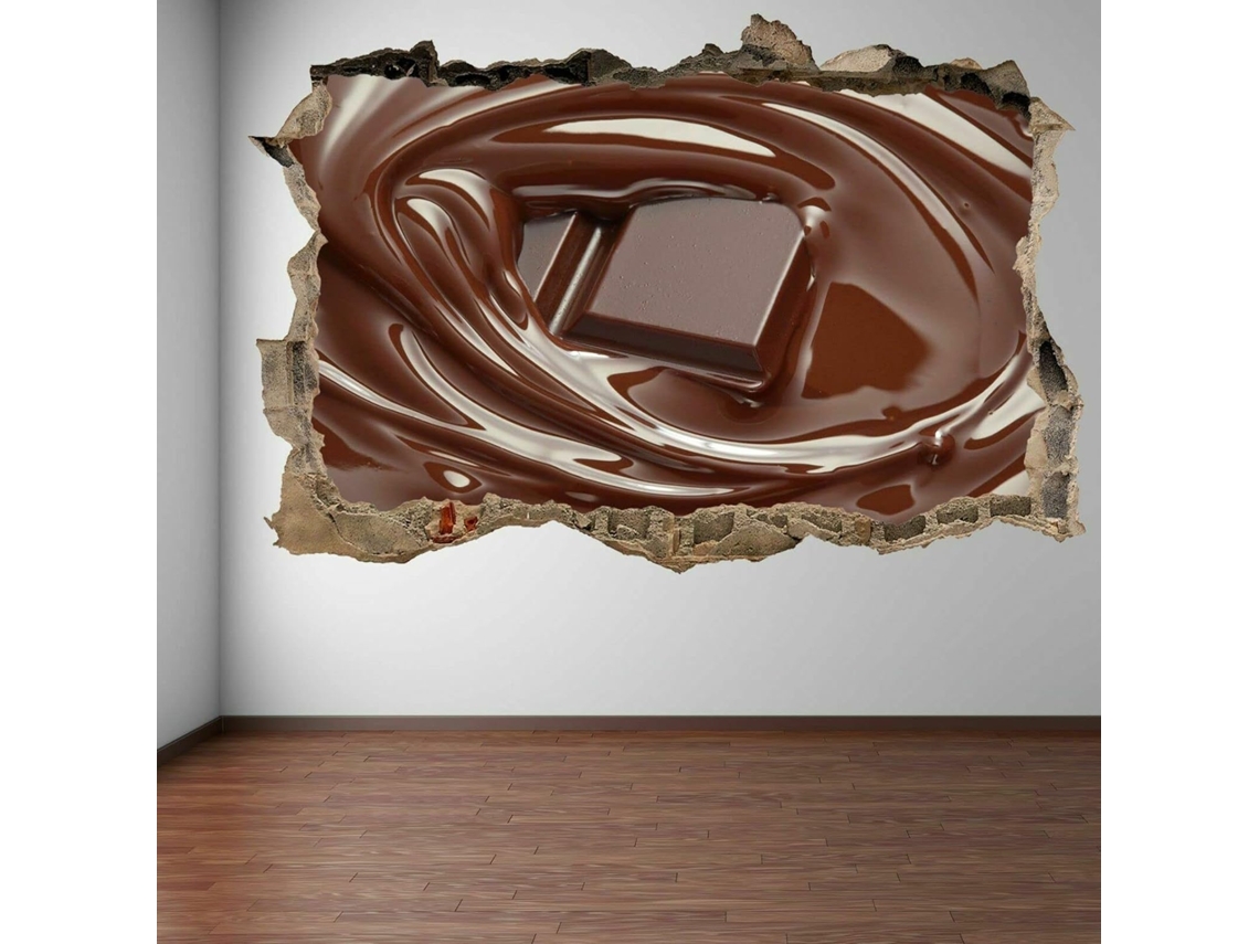 Adesivo De Parede Decorativo Com Chocolate Derretido Para Casa, Cozinha E Loja.