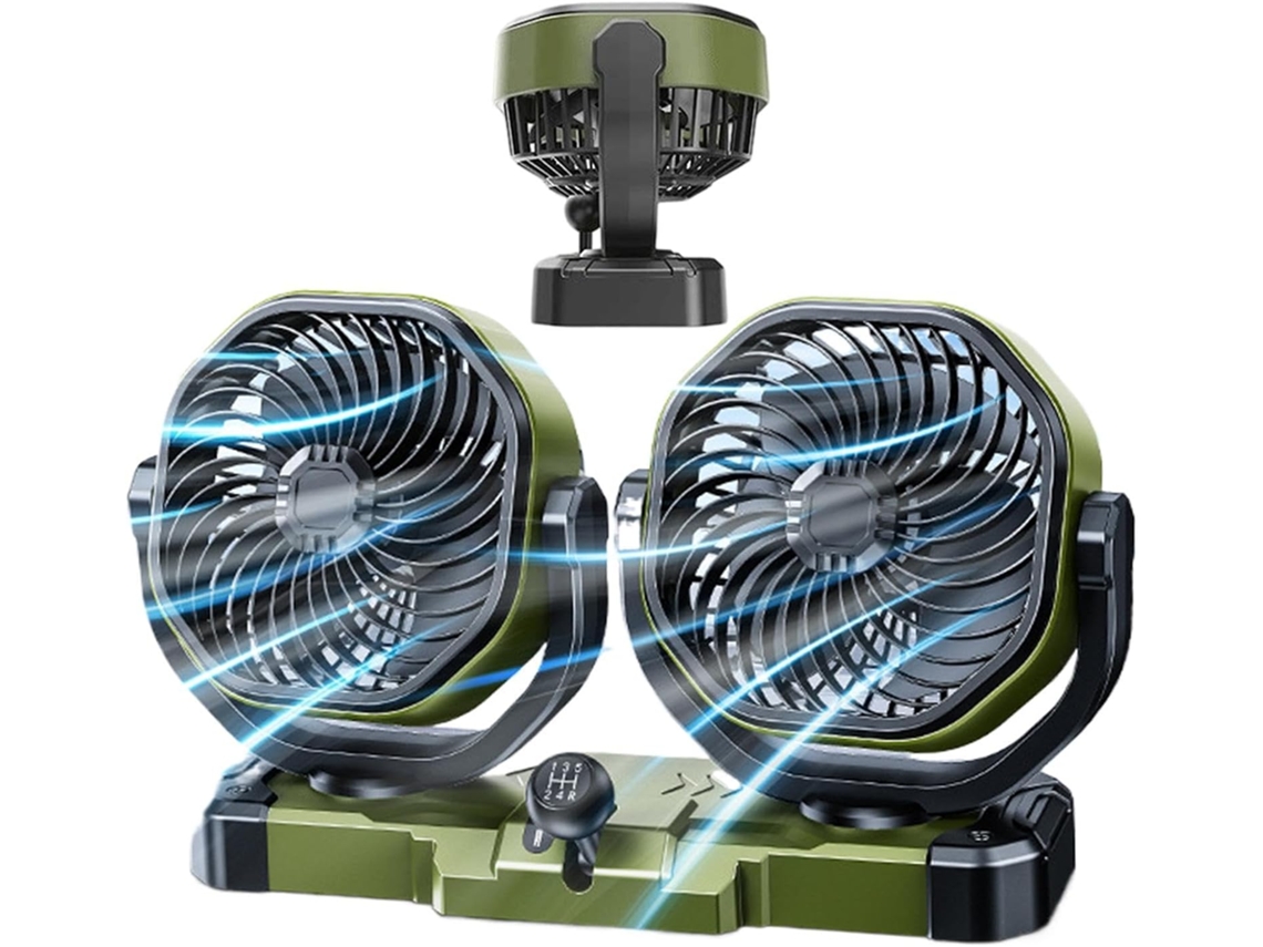 Ventilador Genérico Para Carro, 2 Velocidades, Silencioso, Rotação De 360°