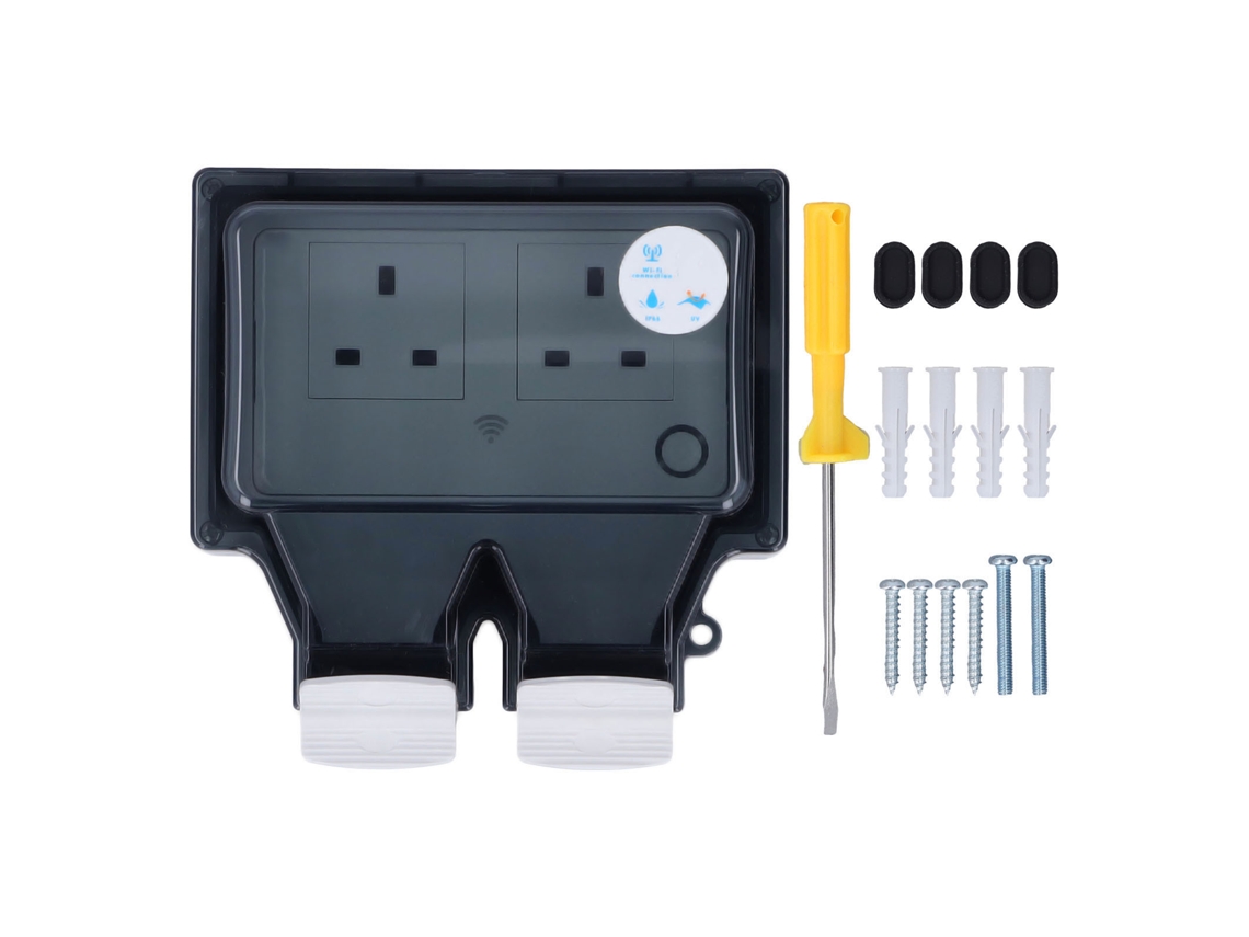 Tomada Inteligente WiFi IP66 Controle de Voz | S/MARCA