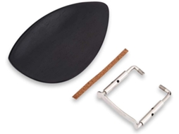 Queixeira Para Violino Em Ébano Com Suporte De Madeira Macia