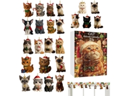 Calendário De Gato- 61 X 18 X 3 Cm- Chaveiro De 24 Dias- Cronômetro Regressivo- Pingente De Brinquedo 2d Com