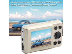 Mini Filmadora Digital Hd Para Ambientes Externos, 16mp, 720p, 30fps, Zoom 4x, Dourada Brilvibera