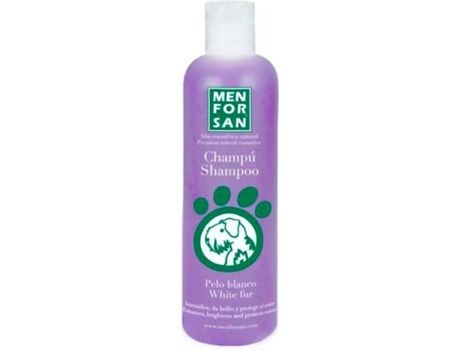 Champô para Cães MEN FOR SAN Intensificador Pêlo Branco