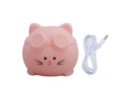 Rebe-lâmpada Noturna Infantil De Silicone Recarregável Com Controle Por Toque, 3 Níveis De Brilho, Usb, Led, Para Quarto Rosa