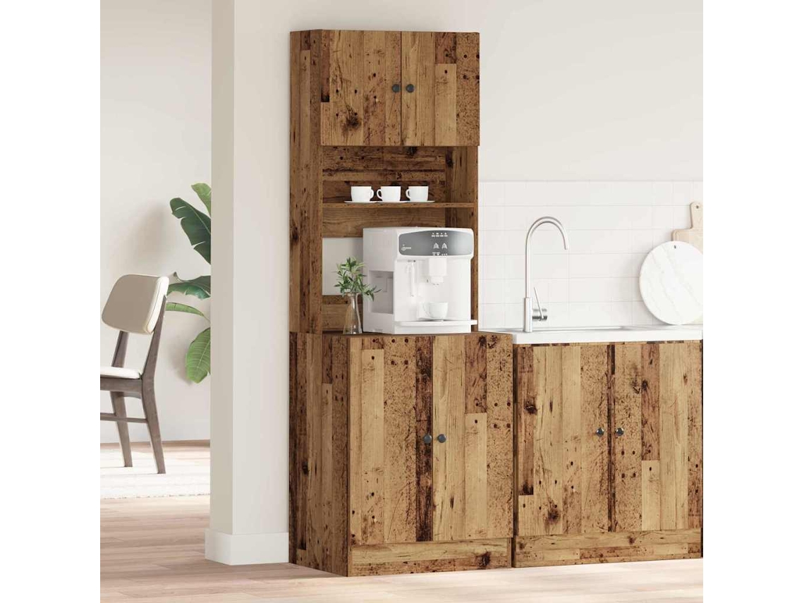 Vidaxl Buffet De Cozinha Madeira Antiga 60 X 50 X 180 Cm