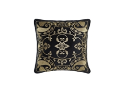 Almofada DKD Home Decor Preto Dourado Poliéster Árabe (45x10x45 cm)