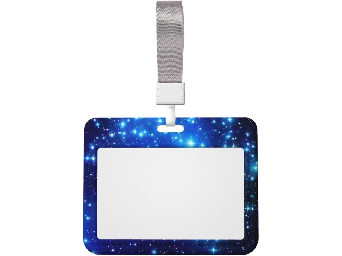 Suporte para mesa Galaxy Stars Crachá com cordão, à prova d'água, vertical, plástico, protetor de mesa para Crachá