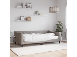 Sofá cama com colchão 100x200 cm tecido cinzento acastanhado MAISON EXCLUSIVE