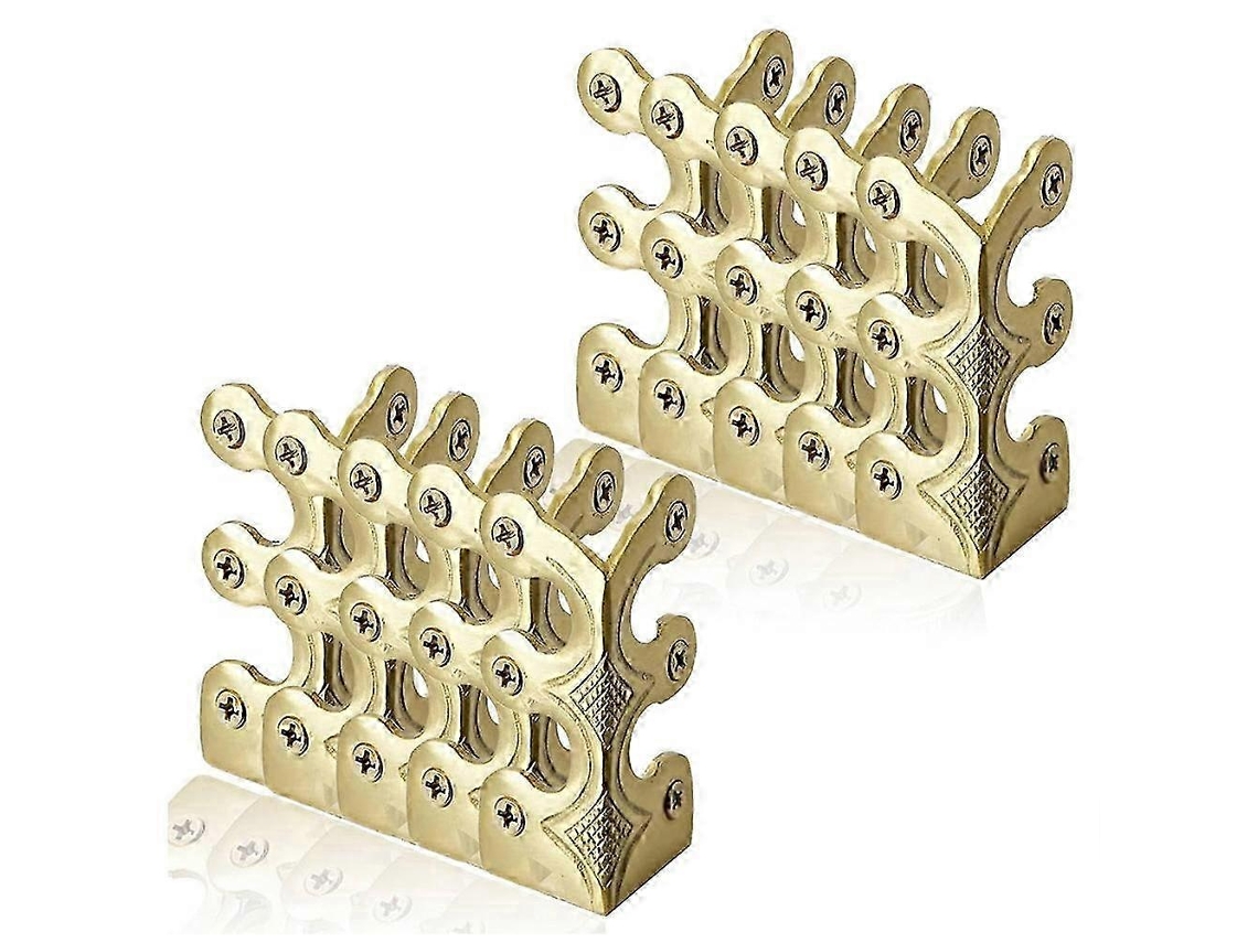 10 Peças Protetores De Canto Placa Base Bronze Compatível Armários Mesa