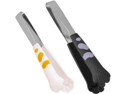 Conjunto De 2 Pinças Cozinha Bestyash Em Aço Inoxidável Com Formato Pata Gato, Multifuncionais E Antiderrapantes Para