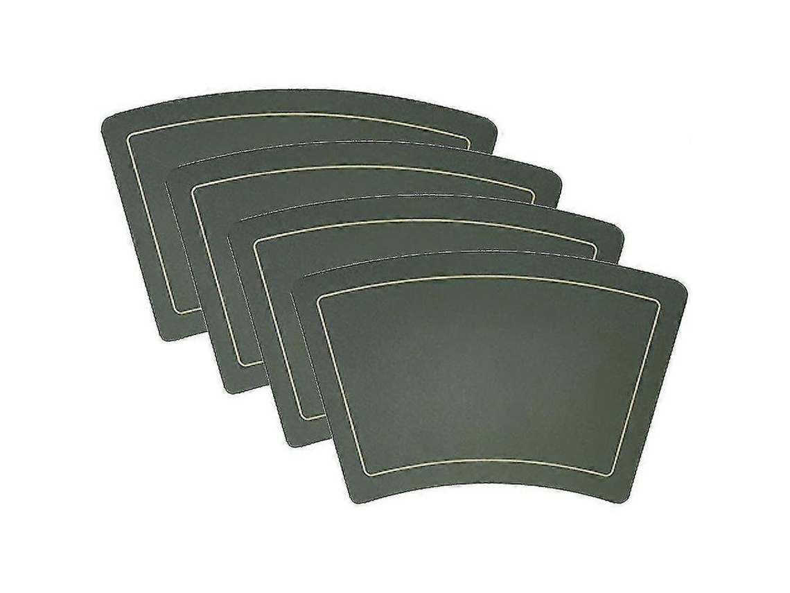 2026 4 Tapetes de Cuña para Mesa Redonda Impermeables de Cuero Pu Resistente a Manchas para Navidad