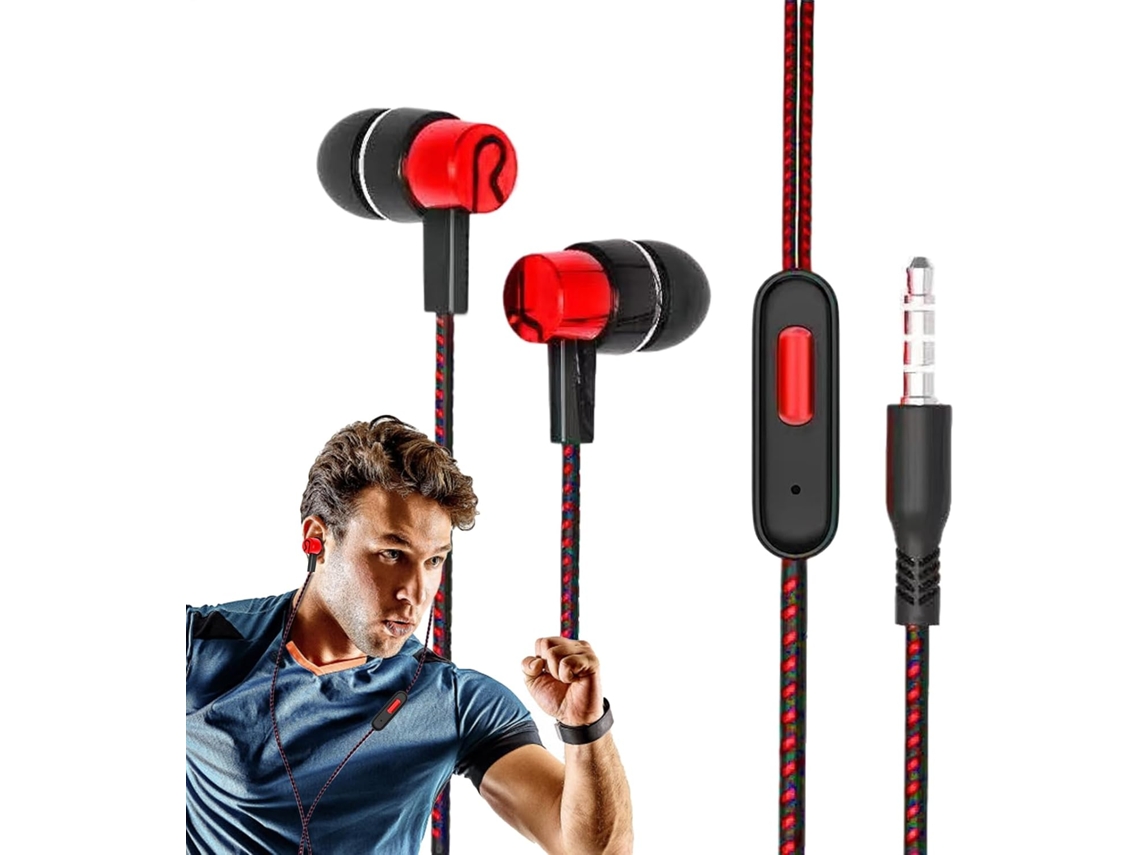 Fones De Ouvido Intra-auriculares Com Fio, Áudio Estéreo Hi-fi.