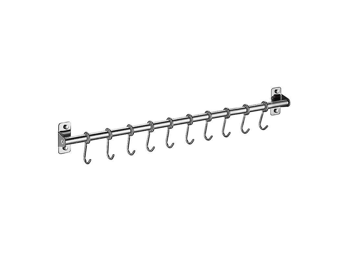 Fasst repisa de Utensílios de Parede de Acero Inoxidable com 6/8/10 Ganchos Removíveis para Cozinha CUIDADOS
