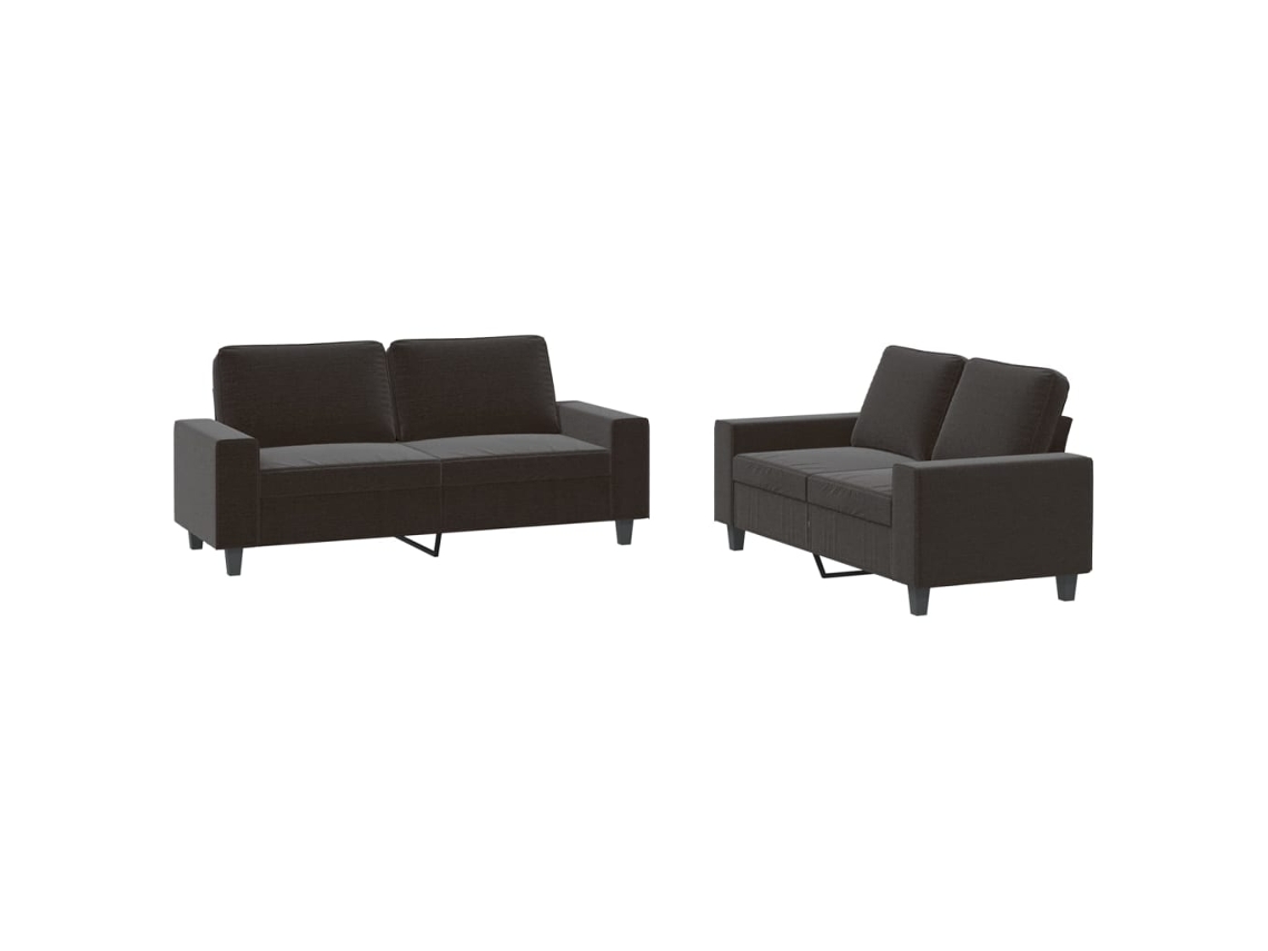 Sofa Set, Sofa Sets Vidaxl Preto Tecido (n/a)