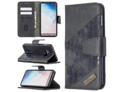 Capa De Couro Pu Com Textura De Crocodilo Na Mesma Cor, Com Aba Horizontal, Carteira, Suporte E Compartimentos Para Cartões Para Samsung Galaxy S10e.