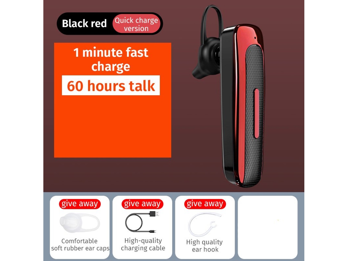 Kit Mãos-livres E03 Inteligentes Sem Fio Telefone Móvel Universal Driving Business Mini Bluetooth Preto Vermelho