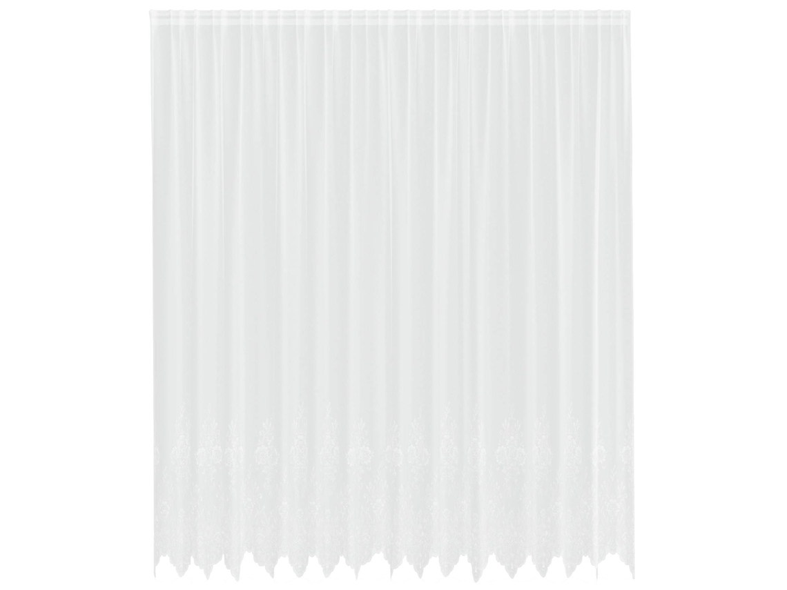 Maison Exclusive - Cortina De Renda Com Cortinas Branco 300 X 400 Cm Poliéster