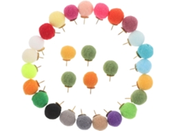 Pacote com 100 enfeites decorativos em formato de pompom para paredes e fotos, organizadores de mesa, decoração.