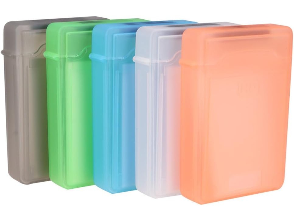 Conjunto De 5 Caixas Protetoras Para Disco Rígido De 3 Polegadas (plástico)