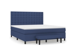 Box Spring Bed, Box Spring Beds Vidaxl Azul Tecido (180 X 200 Cm)