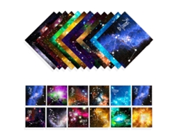 Papel para Origami Céu Estrelado 100 Folhas 15X15 Cm Cores Diferentes NEVEANCE