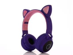 Auscultadores Bluetooth YDCY Bt-028C On Ear MicroAuriculares Roxo
