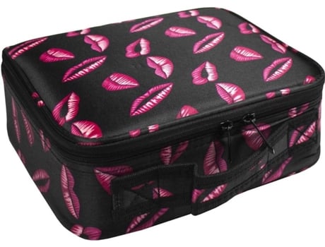 Mala de Maquilhagem ESTORE Lips Rosa (26x23x9 cm)