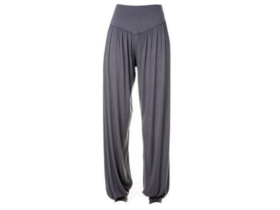 2026 pantalones Harem de Yoga para Mujer Hippie Boho Verano Baggy Joggers Elásticos Modales L Cinza Escuro
