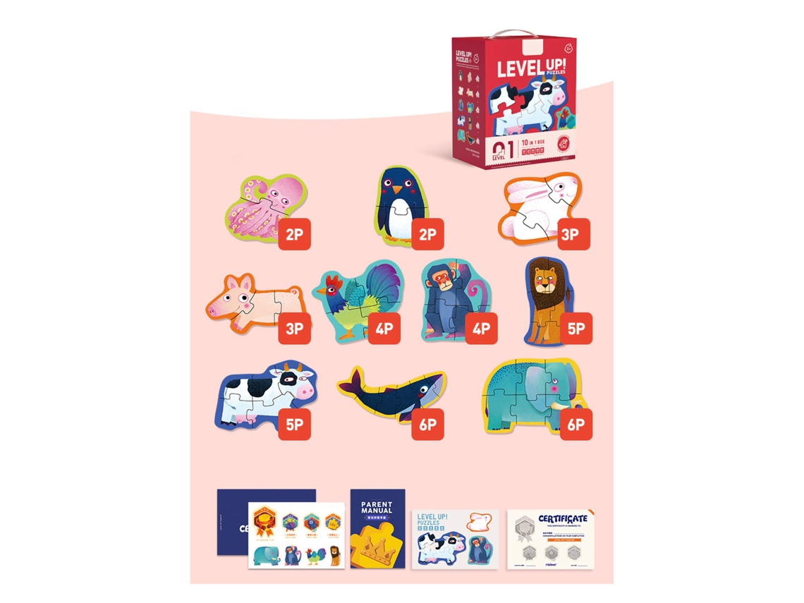 Ats rompecabezas para Niños Juguetes Educatsivos de Primeras Etapas para Entrenar Pensamiento Lógico Y Habilidad Manual Md3100