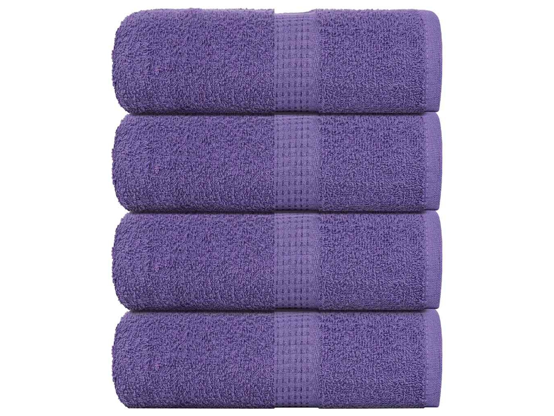 Vidaxl Toalhas De Rosto Frogn 4 Peças Roxo 30x30 Cm 360 G/m²