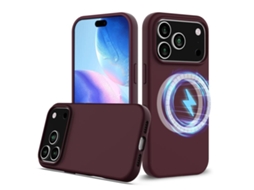 Capa De Silicone Com Magsafe Para Iphone 17 Pro Max - À Prova De Choque E Resistente A Quedas