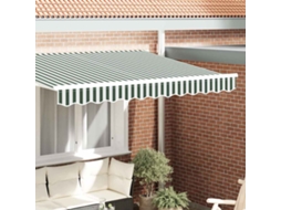 Vidaxl Substituição De Valance De Toldo Verde E Branco 2,5 M Poliéster